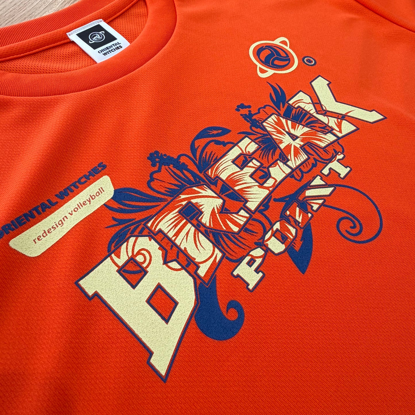 BREAK POINT Tシャツver サンセットオレンジ(クリームイエロー×ディープブルー)