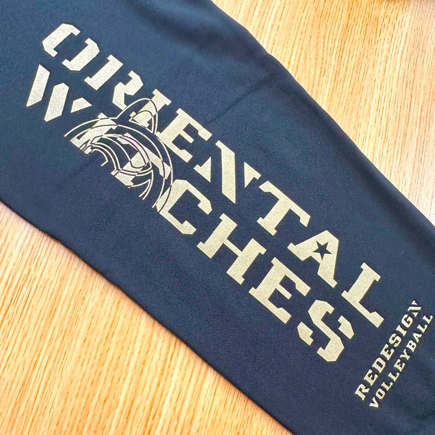 コットンスウェットロングパンツ ブラック(ゴールド×ホワイト)