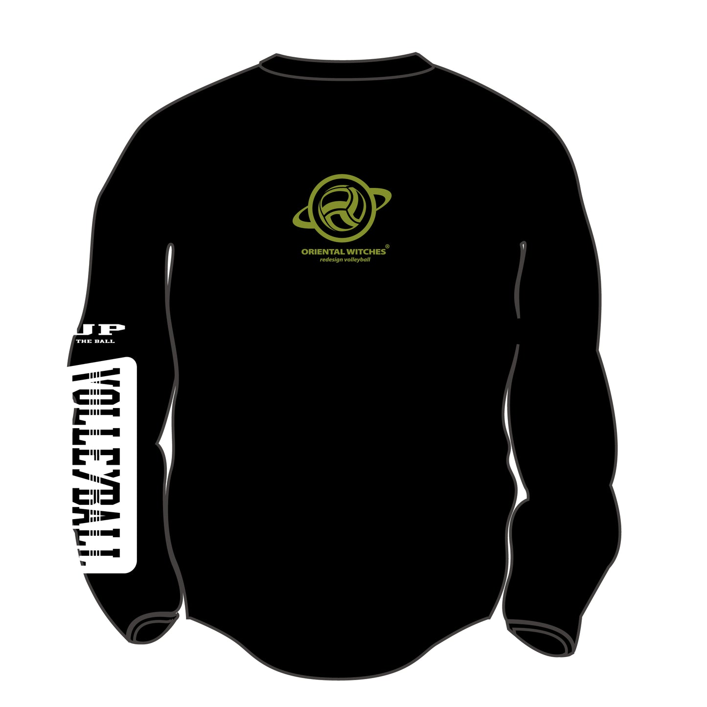 ロングスリーブTシャツ2023 ブラック(グリーンティー×ホワイト)