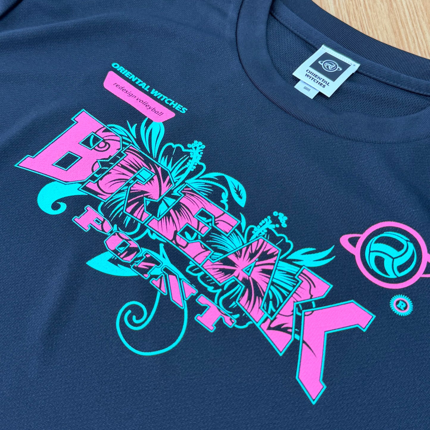 BREAK POINT Tシャツver ブラック(ミントグリーン×ホットピンク)