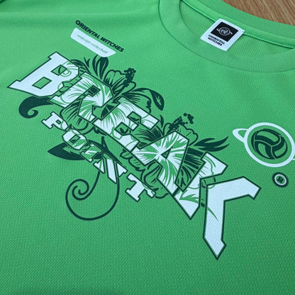 BREAK POINT Tシャツver ライム（ダークグリーン×ホワイト）