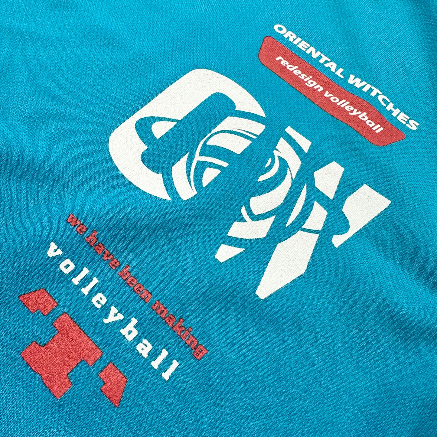 ロングスリーブTシャツ2025 ターコイズ（レッド×ホワイト）