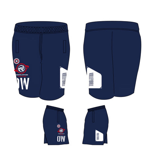 ドライフィットハーフパンツ ネイビー（レッド×ホワイト）