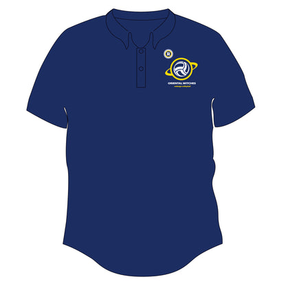 OWポロシャツ　ネイビー（サンフラワー×ホワイト）