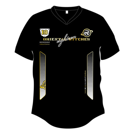 EIGHTEEN VNECK ブラック（ゴールド×ホワイト）