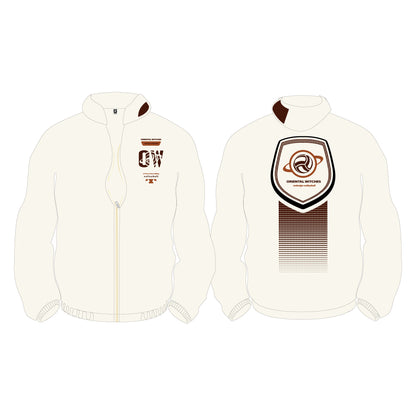 コットンスウェットジップパーカー オートミール（ダークブラウン×ライトブラウン）