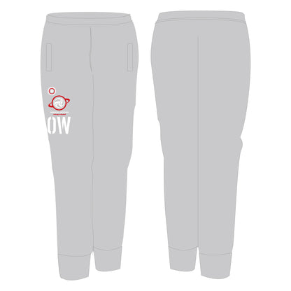 OWシンプルロングパンツ　グレー（レッド×ホワイト）