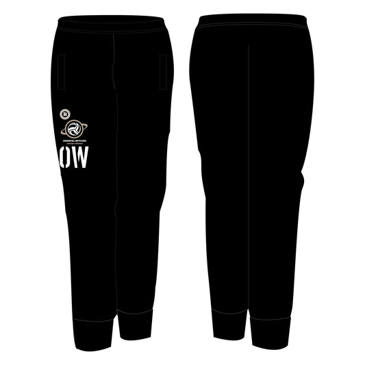 OWシンプルロングパンツ　ブラック（サファリ×ホワイト）