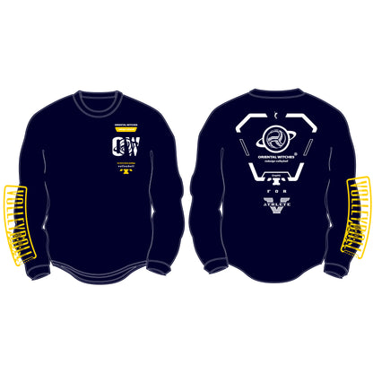 ロングスリーブTシャツ2025　ネイビー（サンフラワー×ホワイト）