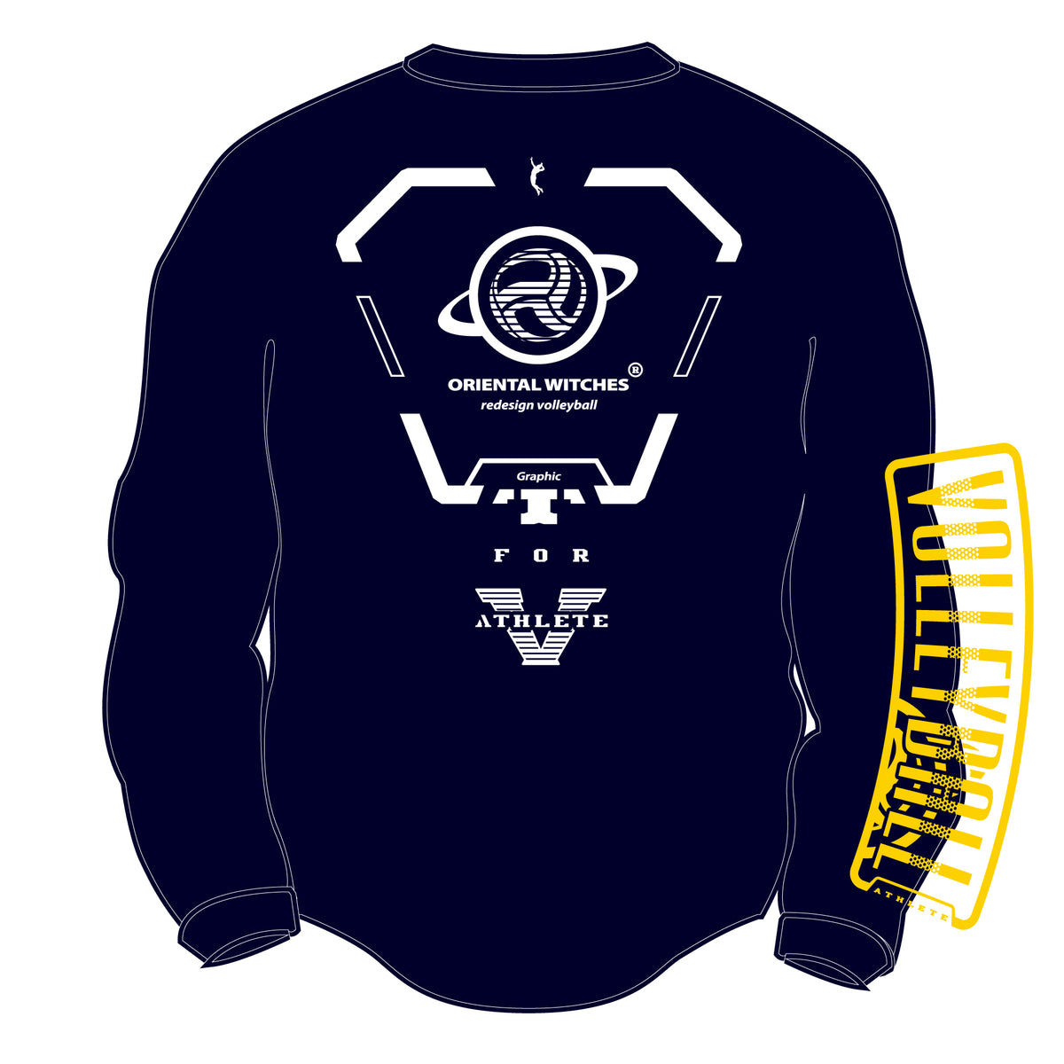 ロングスリーブTシャツ2025　ネイビー（サンフラワー×ホワイト）
