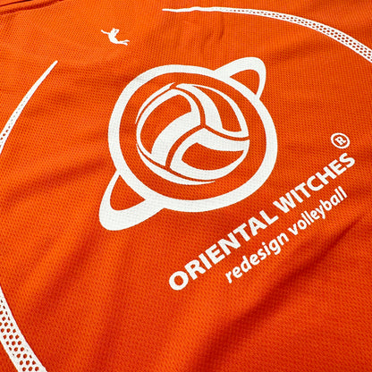 OWポロシャツ　サンセットオレンジ（サンフラワー×ホワイト）