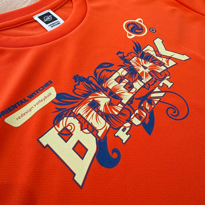 BREAK POINT Tシャツver サンセットオレンジ（クリームイエロー×ディープブルー）