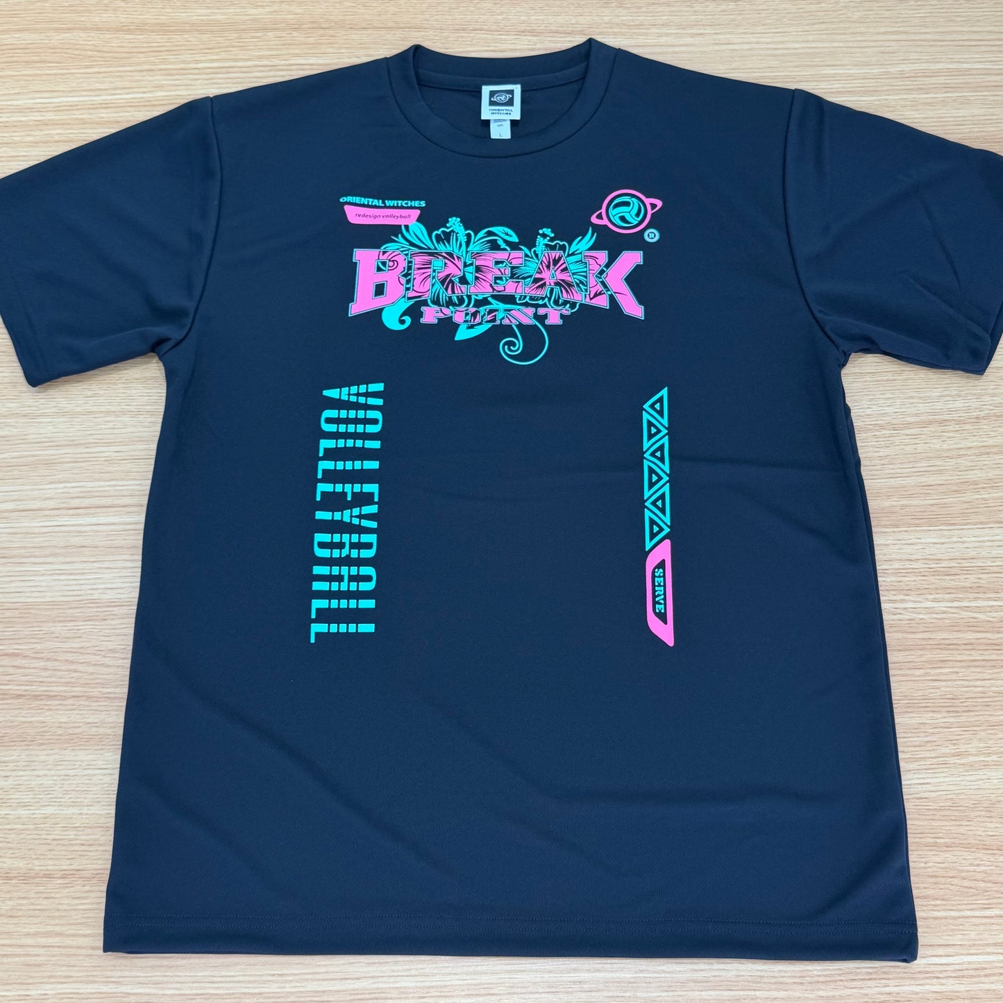 BREAK POINT Tシャツver ブラック（ミントグリーン×ホットピンク）