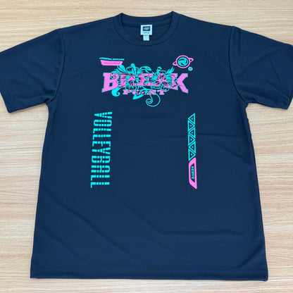 BREAK POINT Tシャツver ブラック（ミントグリーン×ホットピンク）