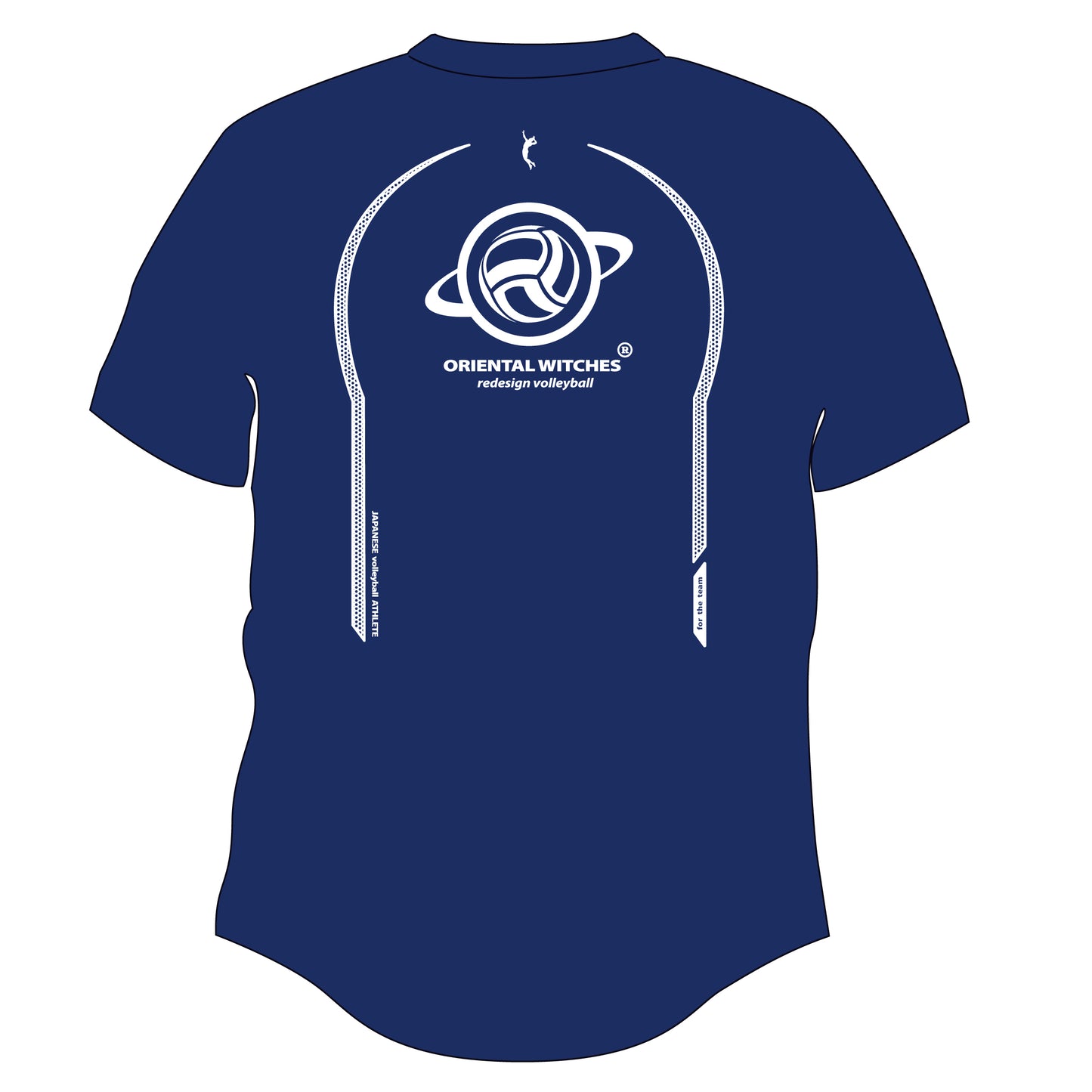 OWポロシャツ　ネイビー（サンフラワー×ホワイト）