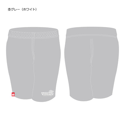 OWスウェットハーフパンツ　グレー（ホワイト）