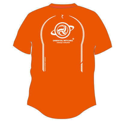 OWポロシャツ　サンセットオレンジ（サンフラワー×ホワイト）