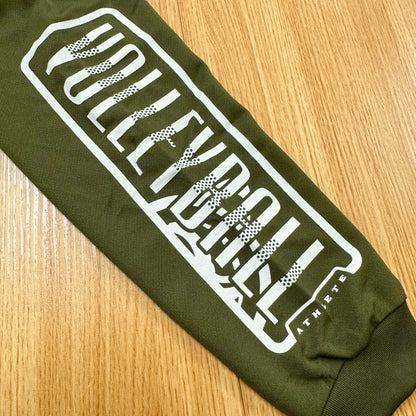 ロングスリーブTシャツ2025 アーミーグリーン（レッド×ホワイト）