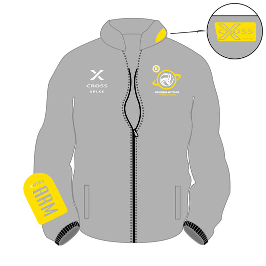 ドライフィットスウェットパーカー　グレー（サンフラワー×ホワイト）