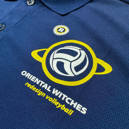 OWポロシャツ　ネイビー（サンフラワー×ホワイト）