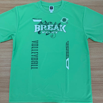 BREAK POINT Tシャツver ライム（ダークグリーン×ホワイト）