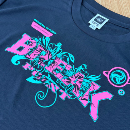 BREAK POINT Tシャツver ブラック（ミントグリーン×ホットピンク）