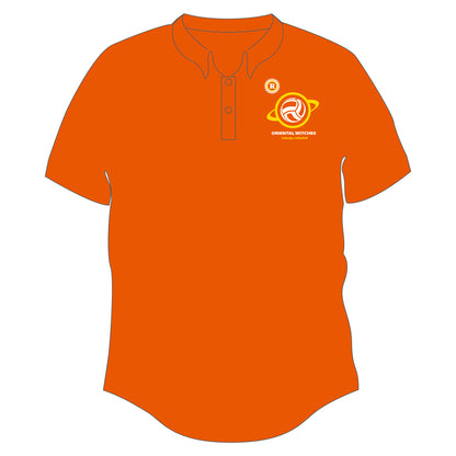 OWポロシャツ　サンセットオレンジ（サンフラワー×ホワイト）