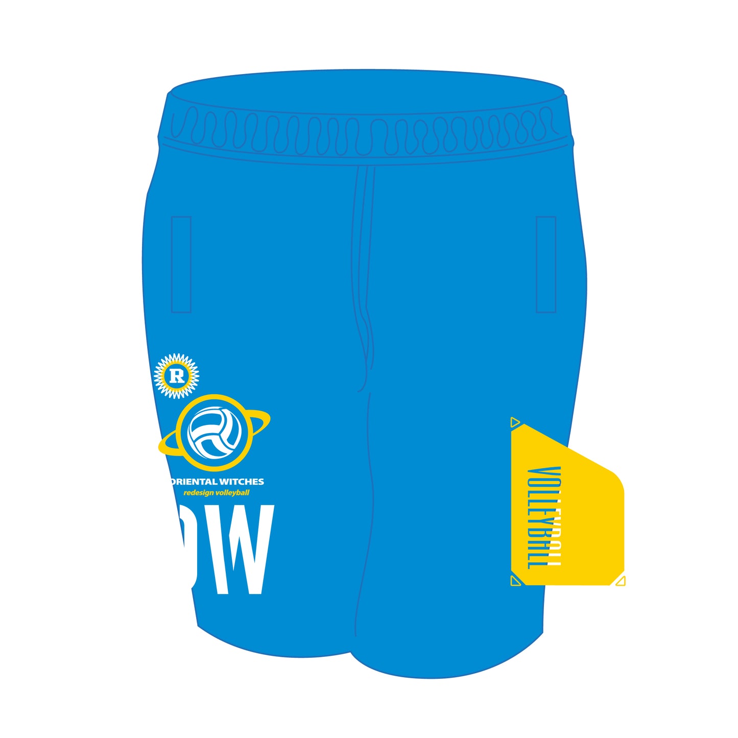 ドライフィットハーフパンツ ターコイズ（サンフラワー×ホワイト）