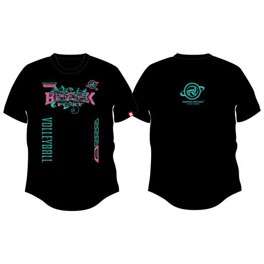BREAK POINT Tシャツver ブラック（ミントグリーン×ホットピンク）