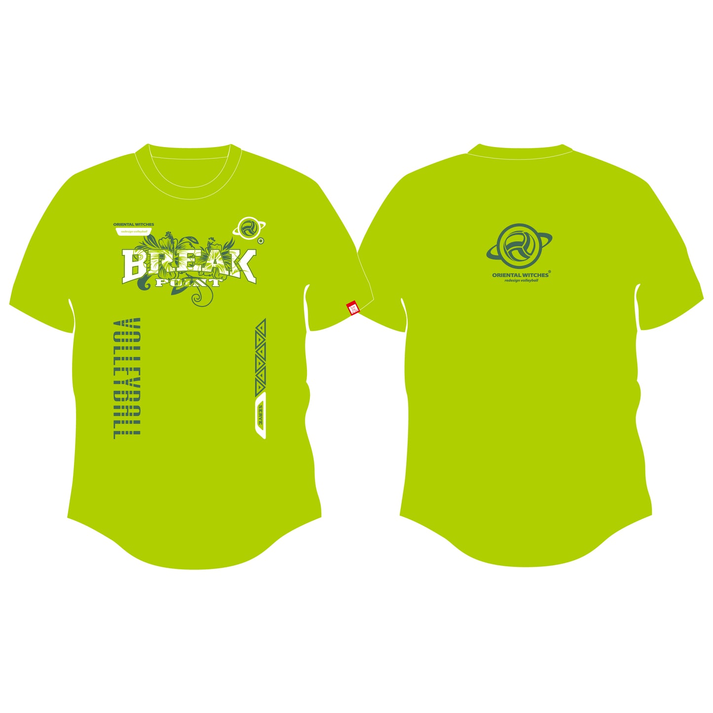 BREAK POINT Tシャツver ライム（ダークグリーン×ホワイト）