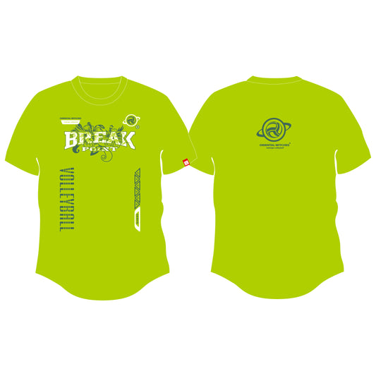 BREAK POINT Tシャツver ライム（ダークグリーン×ホワイト）