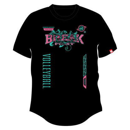 BREAK POINT Tシャツver ブラック（ミントグリーン×ホットピンク）