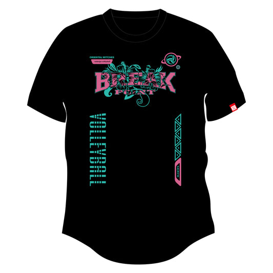 BREAK POINT Tシャツver ブラック（ミントグリーン×ホットピンク）