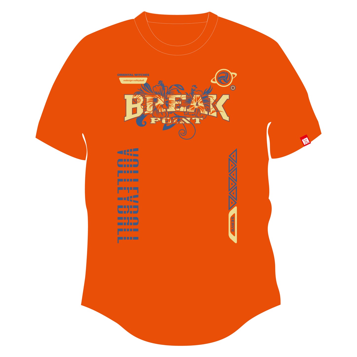 BREAK POINT Tシャツver サンセットオレンジ（クリームイエロー×ディープブルー）