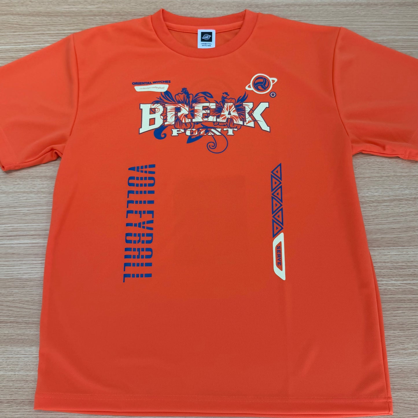 BREAK POINT Tシャツver サンセットオレンジ（クリームイエロー×ディープブルー）