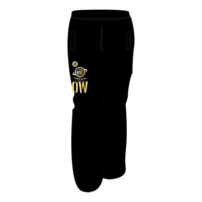 コットンスウェットロングパンツ ブラック（ゴールド×ホワイト）