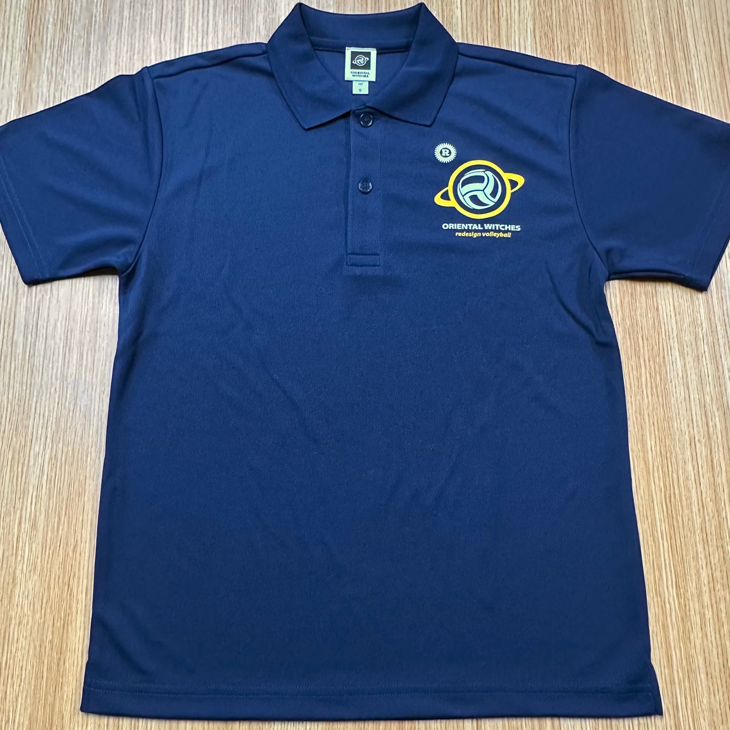 OWポロシャツ　ネイビー（サンフラワー×ホワイト）