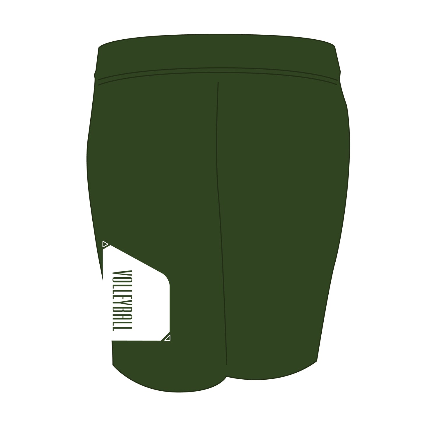 ドライフィットハーフパンツ アーミーグリーン（レッド×ホワイト）